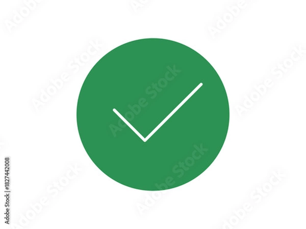 Obraz 緑のチェック アイコン / Check Mark Icon – OK・完了・確認のシンボル