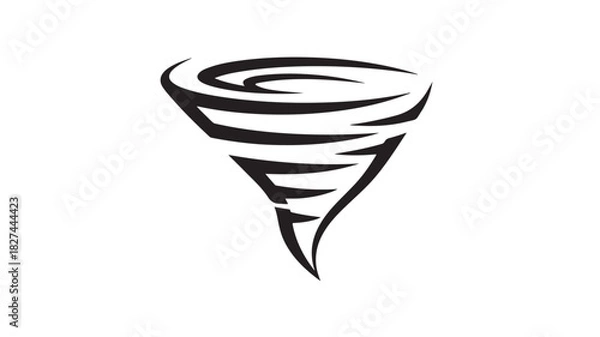 Obraz Tornado vector icon simple flat glyph design isolated on white background for weather forecast and natural disaster concepts