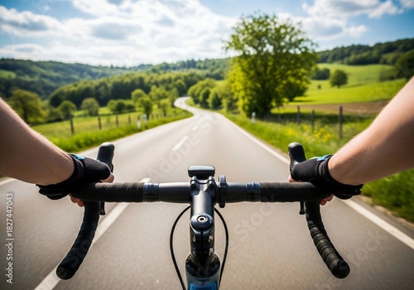 Fototapeta Riding a Bicycle in Nature	