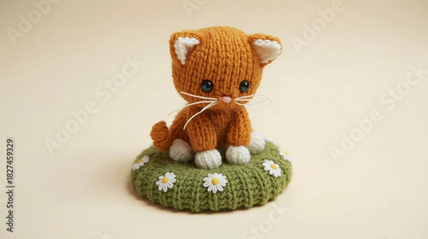 Obraz Knitted kitten