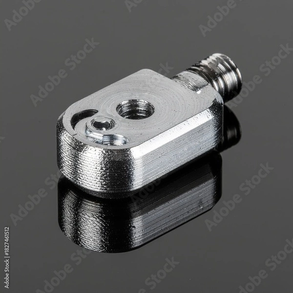 Obraz Metal tripod mount adapter with threaded post and screw attachment tripod adapter