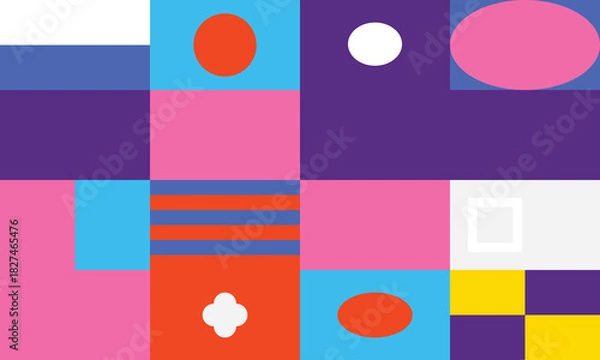 Obraz Solid hot pink background texture with even lighting and smooth surface