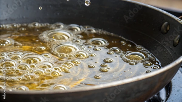 Obraz Oil boiling with bubble