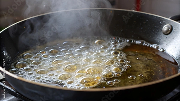 Obraz Oil boiling with bubble