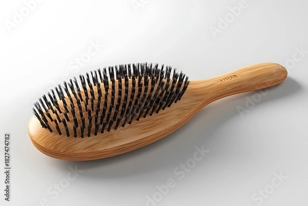 Obraz Wooden bamboo bristle brush eco friendly design high resolution picture