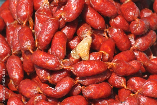 Obraz small sausages texture