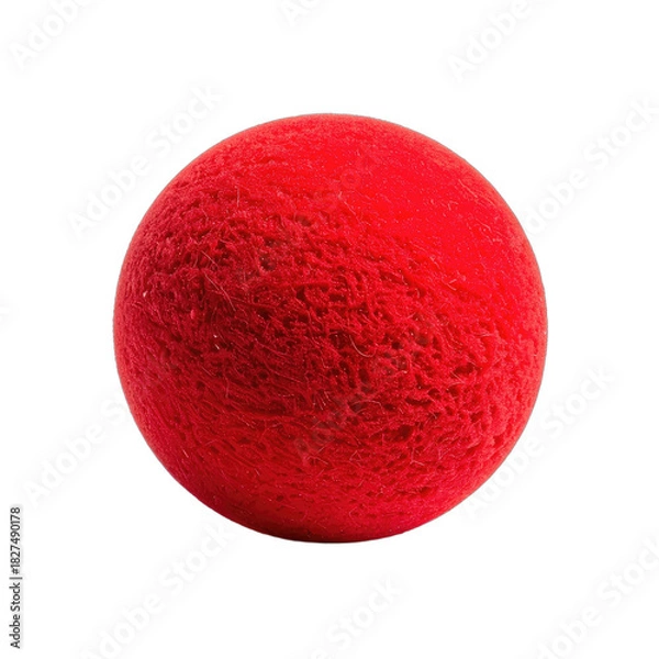 Fototapeta A macro photograph captures the intensely textured surface of a vibrant red sphere against a stark black background.