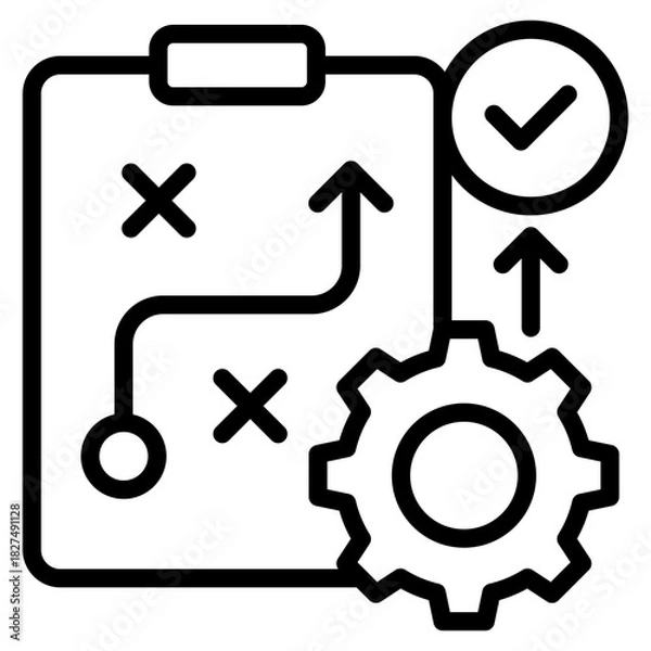 Fototapeta Strategy Execution Icon
