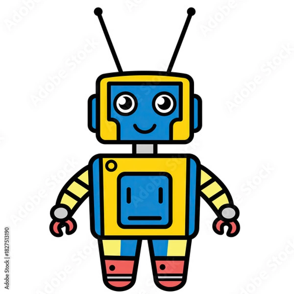 Fototapeta funny cartoon robot