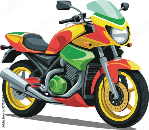 Obraz motorcycle on a white background