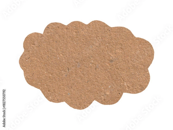 Obraz Scalloped Brown Paper Cloud Label Texture