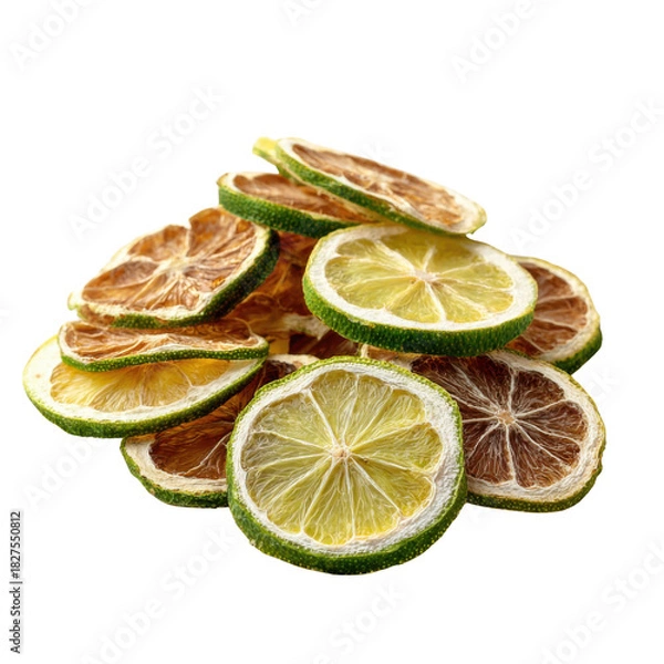 Fototapeta Dried Citrus Delights: A close-up view presents an assortment of meticulously dried citrus slices, each radiating their unique textures and preserving the essence of summer sunshine.