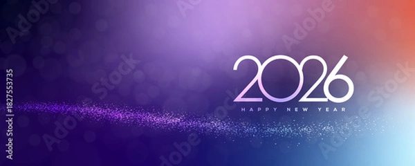 Obraz 2026 Happy New Year, Modern Background