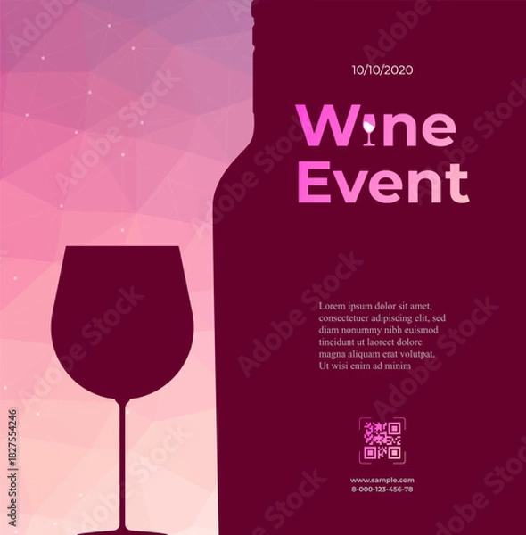 Obraz Design for wine event vector colorful background