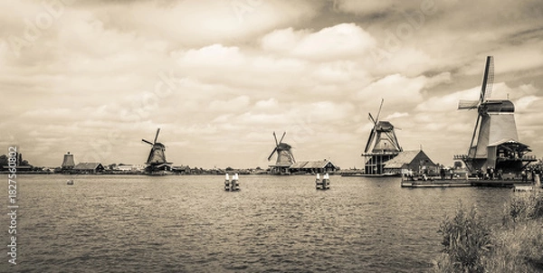 Obraz Windmills in Zaanse Schans. Netherlands