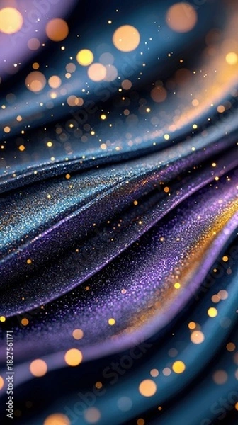 Fototapeta An abstract image of flowing fabric with a bokeh effect, creating a luxurious and elegant background.