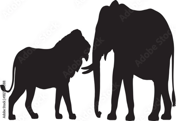 Fototapeta Vector illustration of a majestic wild animal standing gracefully in its natural habitat