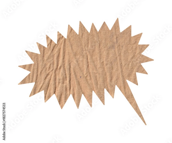 Obraz Beige Canvas Fabric Texture Speech Bubble Label