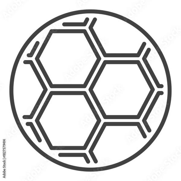 Fototapeta Chemistry Round vector thin line icon or symbol