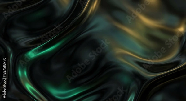 Obraz Capture dynamic elegance with this stunning liquid metal abstract design, a bold visual.