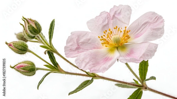 Obraz Rockrose flower botany white background