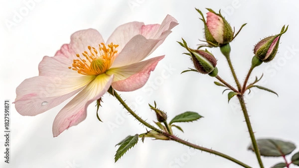 Obraz Rockrose flower botany white background