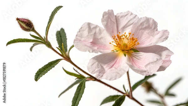 Obraz Rockrose flower botany white background