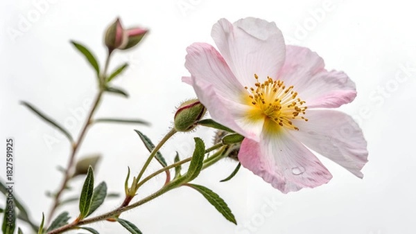 Obraz Rockrose flower botany white background