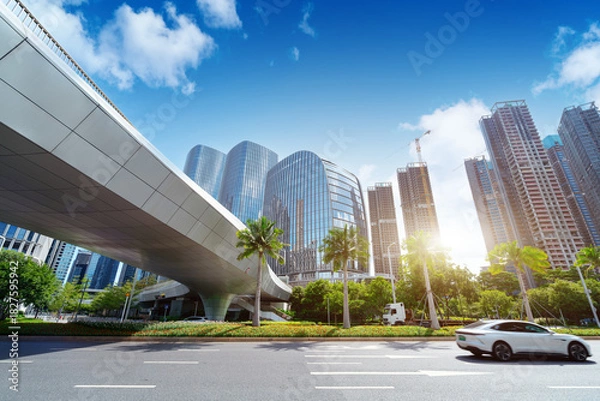 Obraz Skyscrapers in the city of technology, China is Shenzhen.