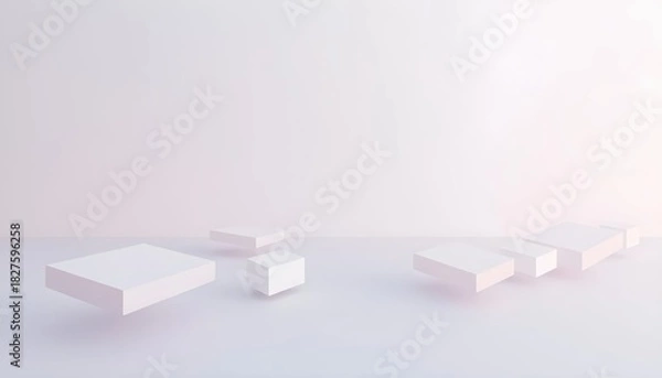 Fototapeta Dreamlike Abstract Layout Of Gentle Shapes In Motion