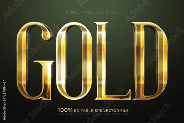 Obraz Dramatic Gold editable text effect