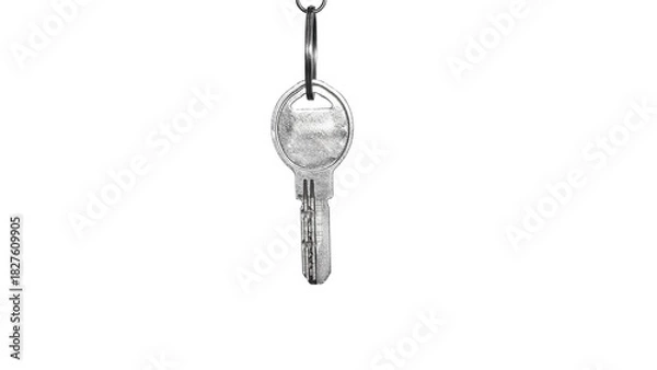 Obraz silver key on transparent background
