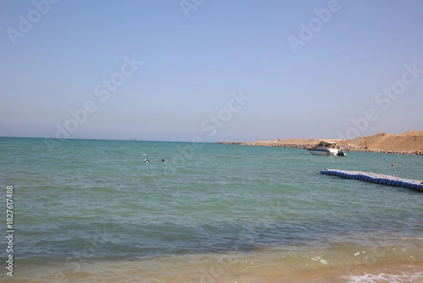 Obraz The Red Sea, the dock and a ship