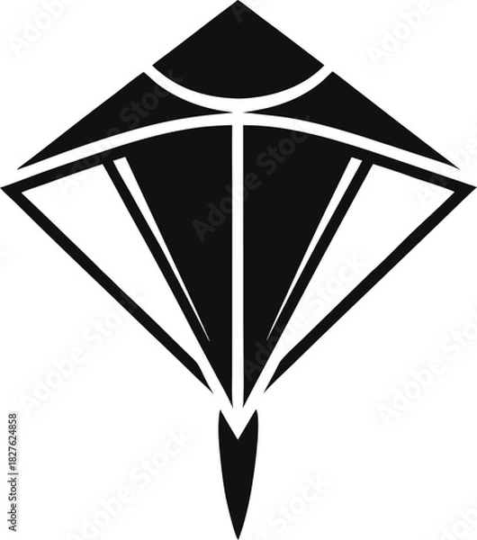 Obraz kite silhouette black icon