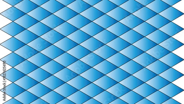 Fototapeta Blue Diamond Grid Pattern Geometric Design with Shaded Texture for Backgrounds
