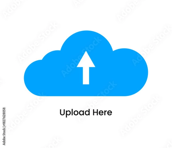 Obraz upload icon. Cloud Upload Icon for Data upload and Storage
