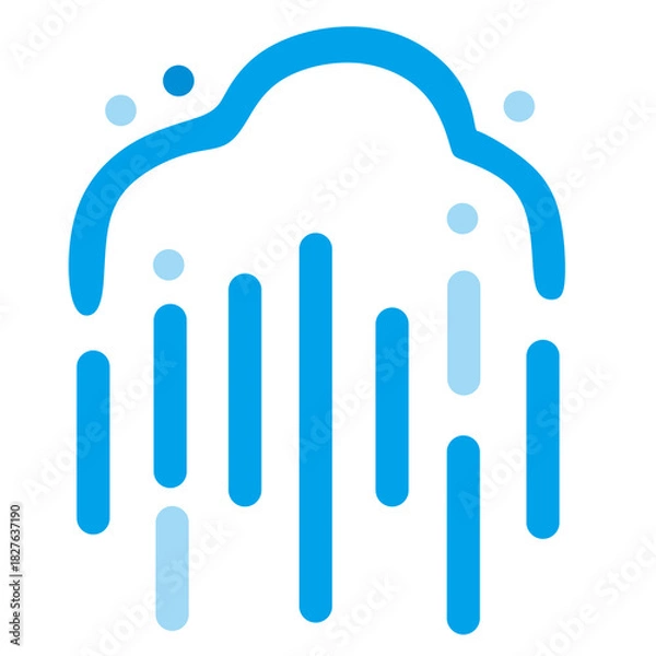 Obraz Simple Line Style Cloud Data Streaming Icon Design Element
