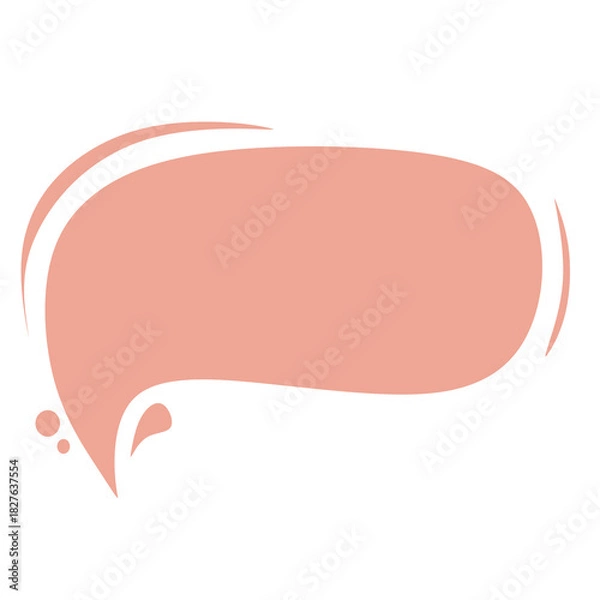 Obraz Minimalist Solid Color Speech Bubble Message Balloon Shape Graphic Element