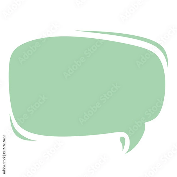 Obraz Minimalist Outlined Speech Bubble Shape Message Balloon Communication Graphic Element