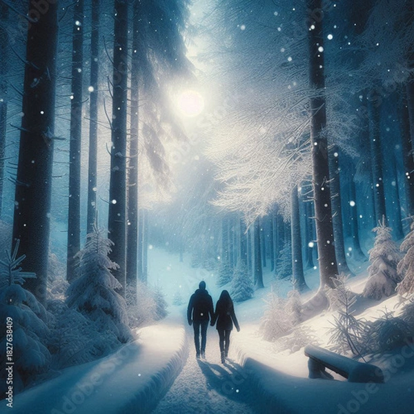 Obraz forest in the night