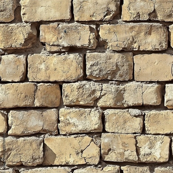 Obraz Egyptian Brick Wall Seamless Texture Tileable Ancient Masonry