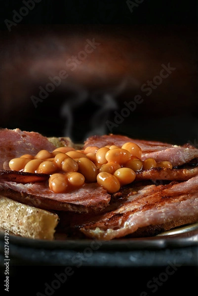 Fototapeta Bacon and Beans