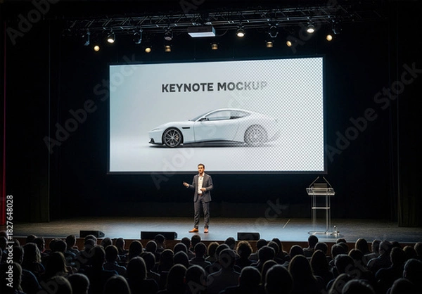 Obraz Keynote event presentation large screen mockup