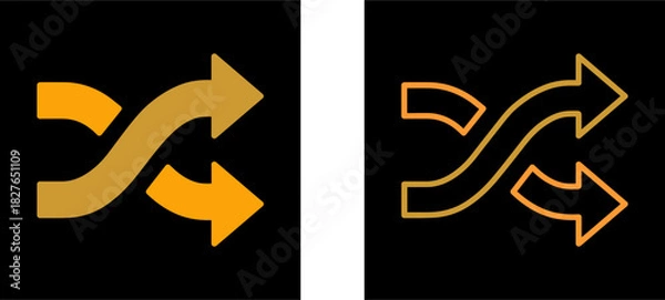 Fototapeta Shuffle Vector Icon