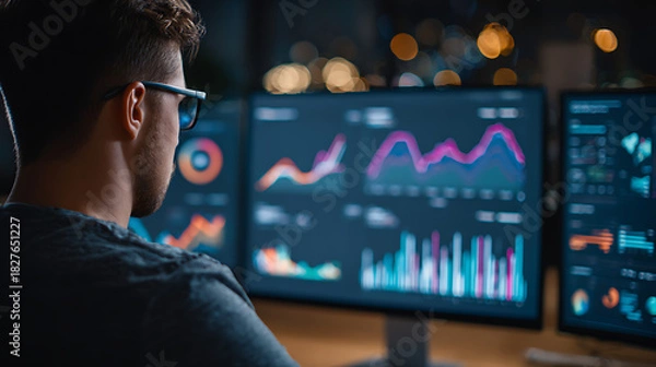 Obraz Data analysts and business intelligence professionals ai genrative