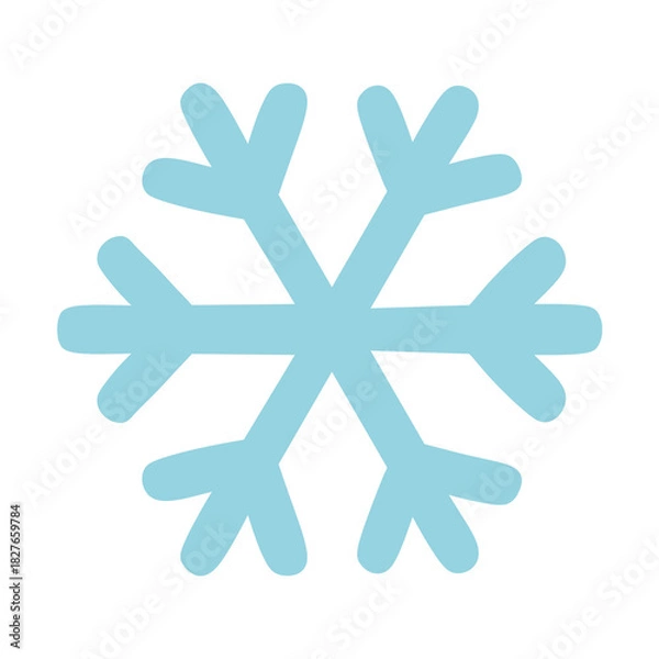 Fototapeta Solitary Snowflake: A single, delicate snowflake in pristine, isolated condition. Showcasing intricate details and ethereal beauty.