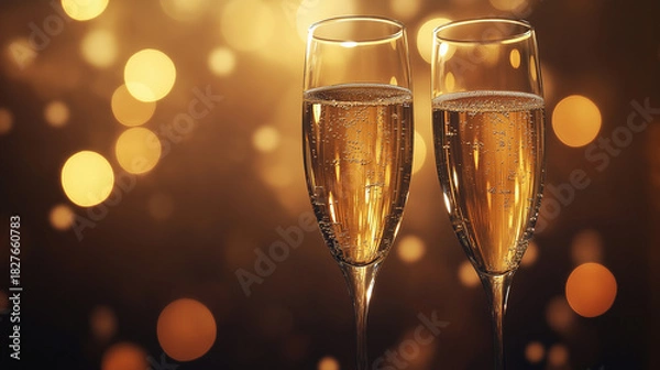 Fototapeta Celebrate success with champagne toast for festive gatherings, corporate events, and joyful occasions