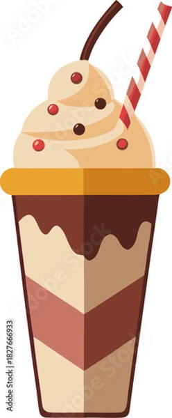 Obraz chocolate ice cream Milkshake