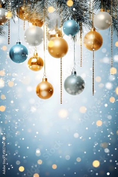 Obraz christmas background with balls