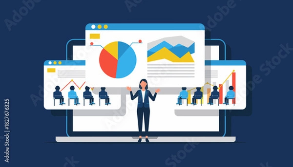 Fototapeta Business Presentation Engaging Insights for Success and Growth